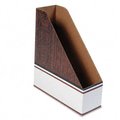 Bankers Box Bankers Box 07224 Corrugated Cardboard Magazine File- 4 x 11 x 12 3/4- Wood Grain- 12/Carton 7224